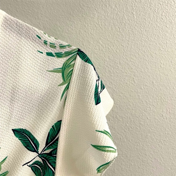 🍀Dream of Me Palm Banana Leaf Tropical Maxi Wrap Dress Sz L - Picture 9 of 13